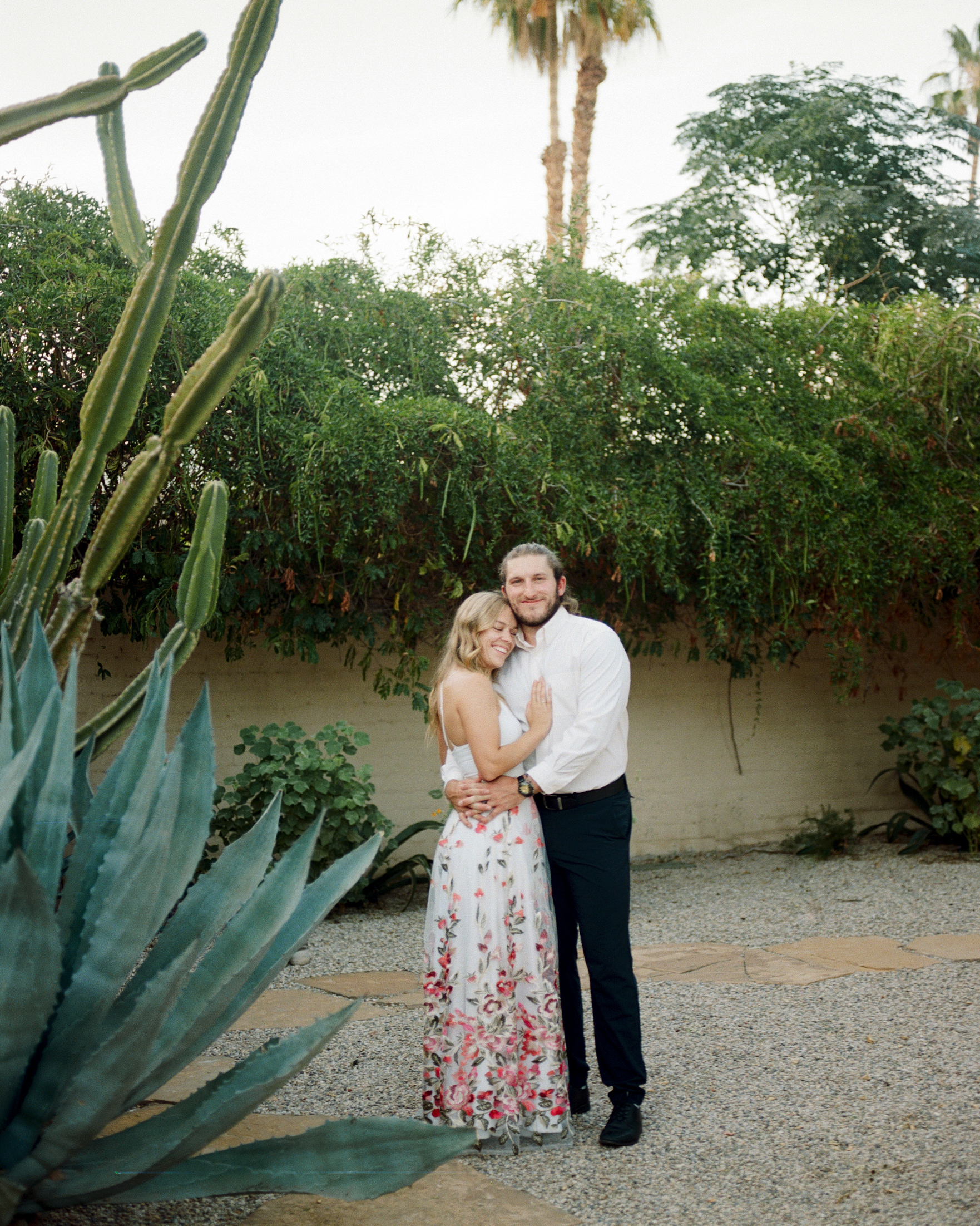Engagement photography at Casa Cody in Palm Springs, California